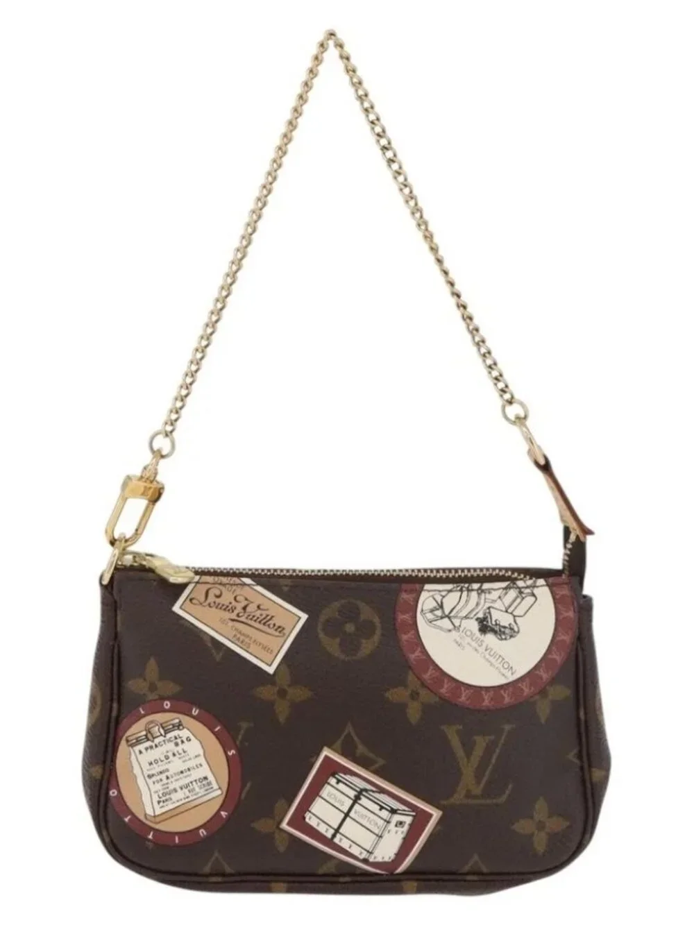 LOUIS VUITTON Monogram Patch Mini Pochette Accessoires Pouch M95804 Auth 181966V